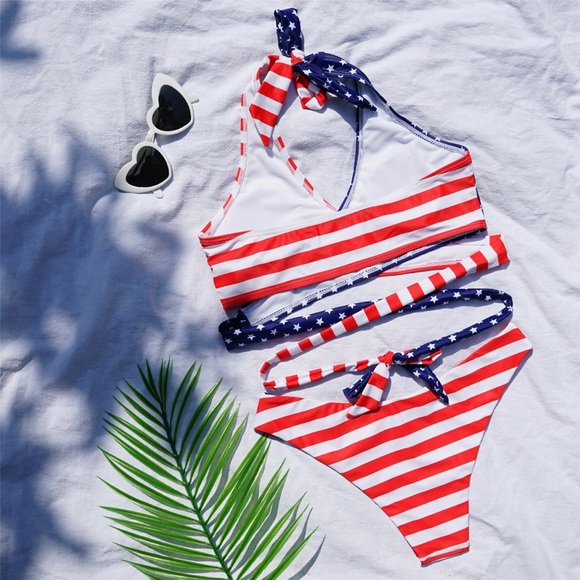 Flag crisscross bikini set - Picture 3 of 4